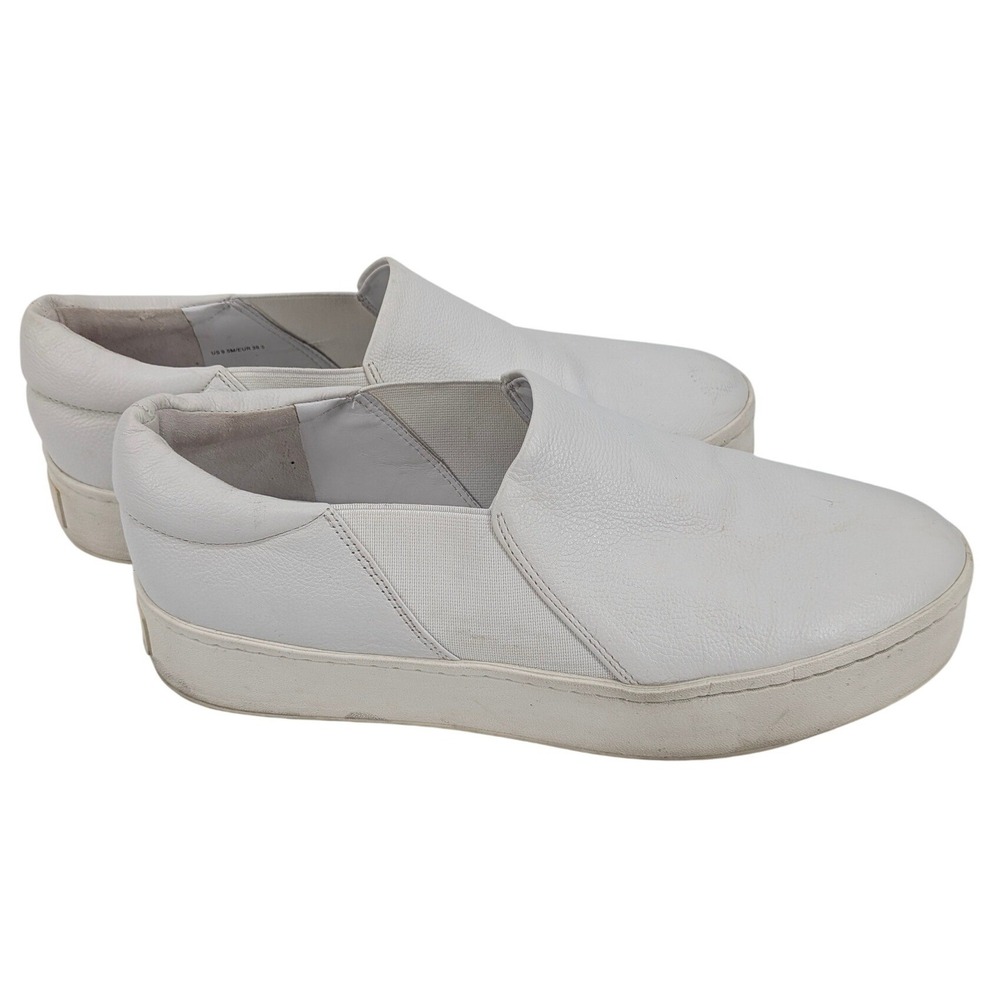 Vince Warren Slip On Sneakers Womens 9.5 White Leather Platform Casual Shoes